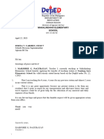 Intent Letter For Transfer