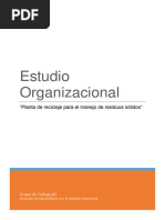 Estudio Organizacional Planta de Recicla