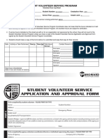 Service Hours Log-Volunteer Approval Form