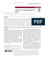 The Effect of Insomnia On Development of Alzheimer 'S Disease