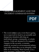 Crisis Management and The Incident Command System