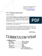 Andinet CV For Surveyor