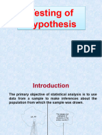 Testing of Hypothesis