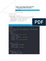 Praktik Membuat Create Read Update Delete