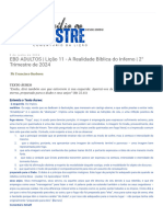 Auxílio Ao Mestre EBD ADULTOS Lição 11 A Realidade Bíblica Do in