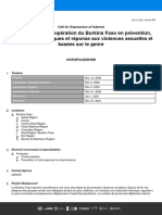 Projet D'appui de L'opération Du Burkina Faso en Prévention, Atténuation Des Risques Et Réponse Aux Violences Sexuelles Et Basées Sur Le Genre