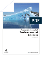 Environmental Sciences: Research Journal of