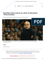 Guardiola Sobre Chance de Voltar Ao Barcelona - "Porta Fechada" - CNN Brasil