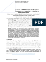 Relato de Experiência No PIBID: Projeto Interdisciplinar Envolvendo Licenciandos em Computação e Pedagogia No Ensino Fundamental