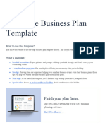 Bplans One-Page Business Plan Template