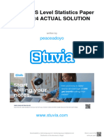 Stuvia 3924160 Edexcel As Level Statistics Paper 20232024 Actual Solution