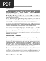 Significado Económico y Político de La Reconstrucción Econ. Del País