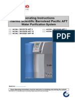 Operating Instructions Thermo Scientific Barnstead Pacific AFT