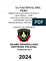 Silabus Desarrollado Doctrina de La PNP 2024