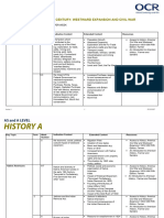 Unit Y216 The Usa in The 19th Century Westward Expansion and Civil War Scheme of Work