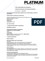 Platinum AGM Automotive Battery MSDS - 14-02-2020