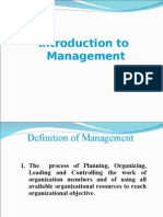 Introduction To Management