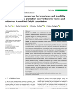 Building Expert Agreement On The Importance and Feasibility of Workplace Health Promotion Interventions For Nurses and Midwives