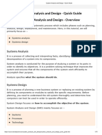 System Analysis and Design - Quick Guide