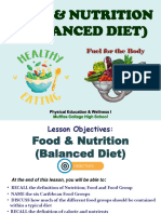 Food & Nutrition (Balanced Diet) Pe & Wellness 2024