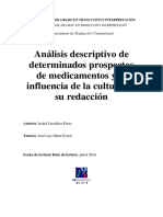 Análisis Descriptivo de Determinados Prospectos de Medicamentos y La Influencia de La Cultura en Su Redacción