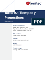 Tarea 9.1 Tiempos y Pronosticos