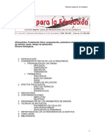 Ultrasonidos. Fundamento Físico: Programación, Parámetros (Frecuencia, Modo de Emisión, Dosis, Tiempo de Aplicación) - Efectos Fisiológicos