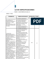 Tabla de Especificaciones Prueba 3 Salud Mental 2008