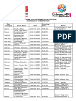 UniversuMM 2k23 Schedule