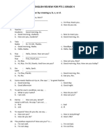 English Review For Pts 1 Grade 4