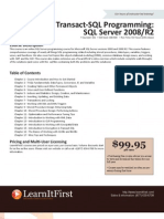 Transact-SQL Programming: SQL Server 2008/R2: Course Description