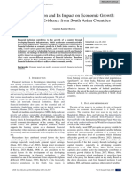 Financial Inclusion and Its Impact On Economic Growth: An Empirical Evidence From South Asian Countries