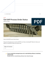 Get SAP Process Order Status - SAP4TECH