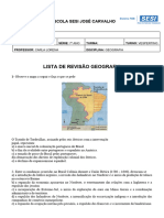 Revisão Geografia 7° Ano - I Ciclo Geografia