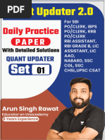 Quant Updater 2.0 - Practice Set - 01 - Arun Singh Rawat