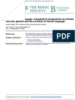 Tool Use, Gesture and The Evolution of Human Language From Action To Language: Comparative Perspectives On Primate