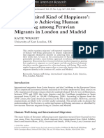 Bull Latin American Res - 2010 - WRIGHT - It S A Limited Kind of Happiness Barriers To Achieving Human Well Being Among