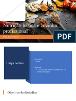 Apresentação Nutrição Básica e Cozinha Profissional