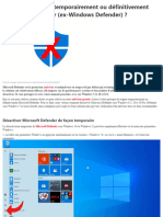Comment Stopper Temporairement Ou Définitivement Microsoft Defender (Ex-Windows Defender)