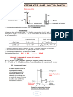 Réaction Acido-Basique Solution Tampon