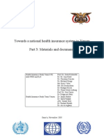 WHO 2005 Towards A National Health Insurance System in Yemen Part 3 - Materials and Documents