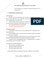 Dicas para A Elaboração de Dissertações e Teses