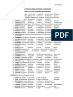 Ficha Práctica Sobre Sinónimos y Antónimos Estudiante