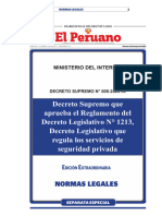 DS 005 2023 Reglamento Seguridad Privada Perú