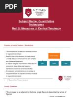 Unit 5 Quantitative Techniques