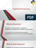 Python - User Defined Functions