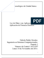 Tarea de Potencial Electrico y Ley de Ohm