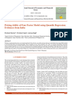 Pricing Ability of Four Factor Model Using Quantile Regression