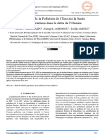 Influence de La Pollution de L'eau Sur La Santé Des Populations Dans Le Delta de L'ouémé