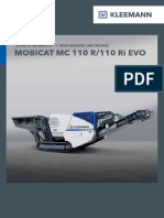 Kleemann MC110R EVO Mobile Crushing Plant Data Sheet